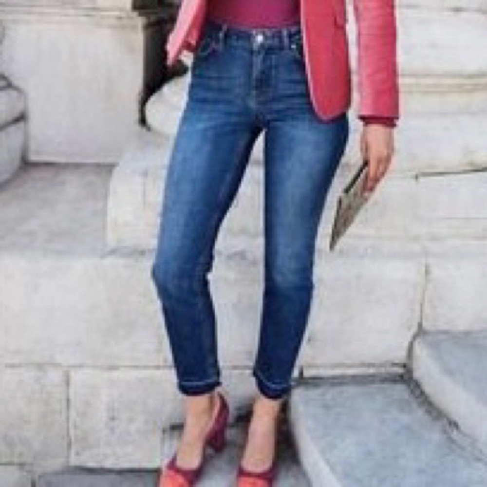 Boden Cambridge Ankle Skimmer Jeans Raw Hems
